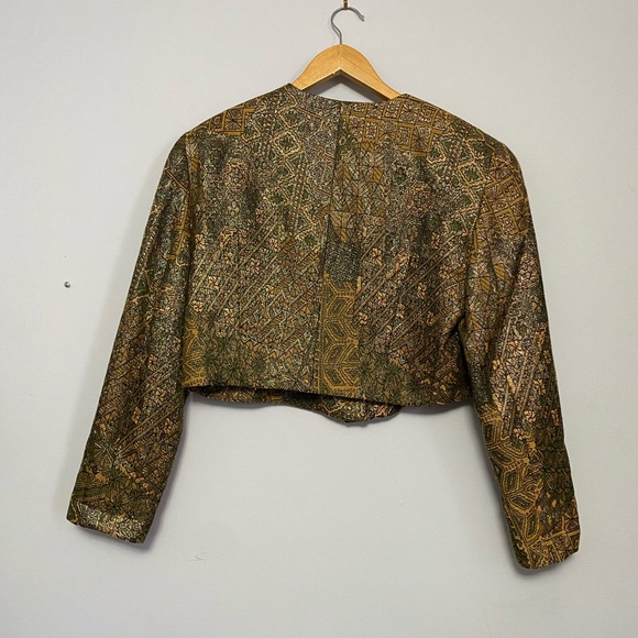Vintage Brian Bailey Cropped Metallic Blazer - Picture 5 of 5